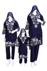 EMB SUIT NAVY BLUE