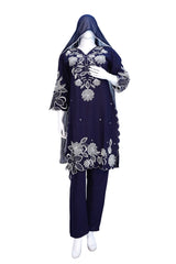 EMB SUIT NAVY BLUE