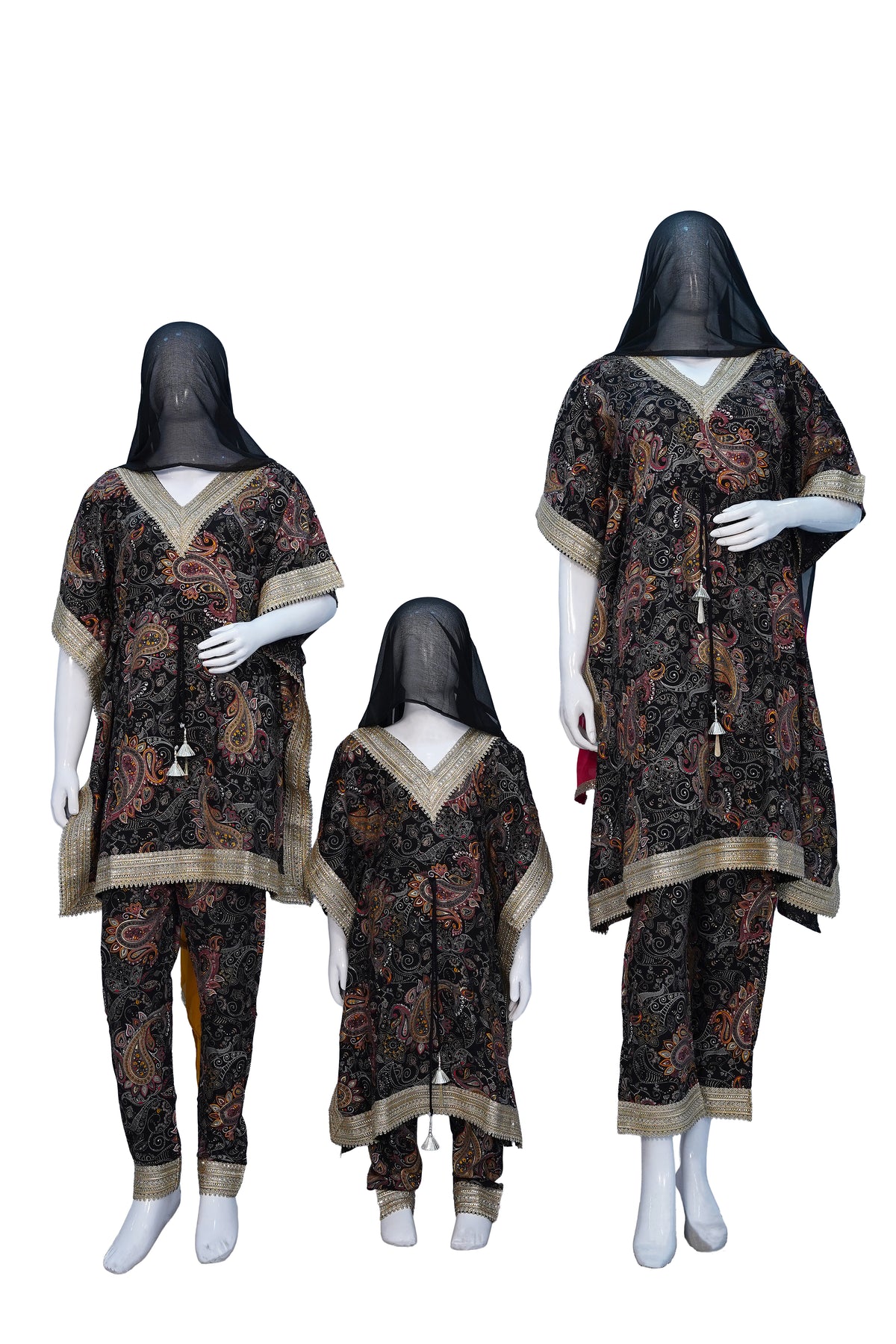 KAFTAN FLOWER BLACK