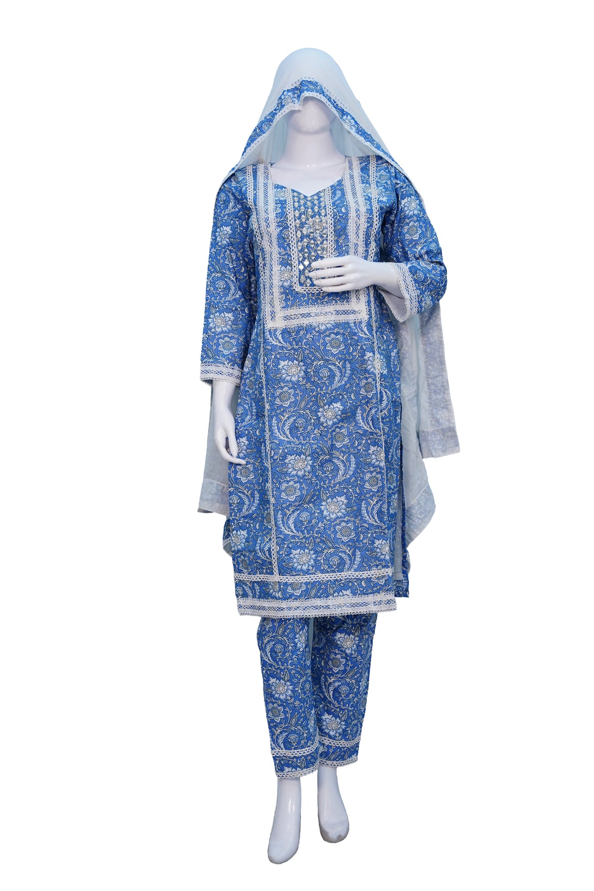 COTTON MIRROR DARK BLUE